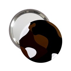 Black Brown And White Abstract 3 2.25  Handbag Mirrors