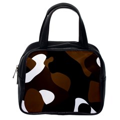 Black Brown And White Abstract 3 Classic Handbags (One Side)