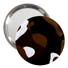 Black Brown And White Abstract 3 3  Handbag Mirrors