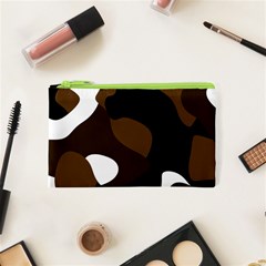 Black Brown And White Abstract 3 Cosmetic Bag (XS)