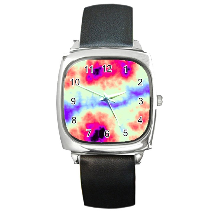 Calm Of The Storm Square Metal Watch