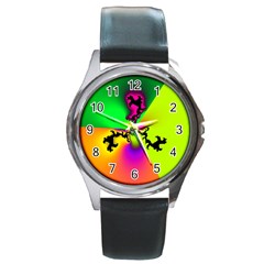 Creation Of Color Round Metal Watch