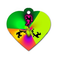 Creation Of Color Dog Tag Heart (one Side)