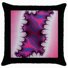 Liquid Roses Throw Pillow Case (black)