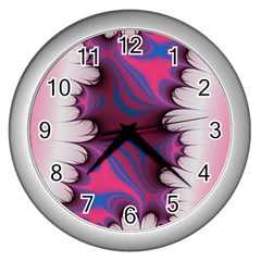 Liquid Roses Wall Clocks (silver)  by TRENDYcouture