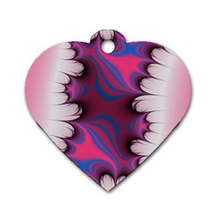 Liquid Roses Dog Tag Heart (one Side)