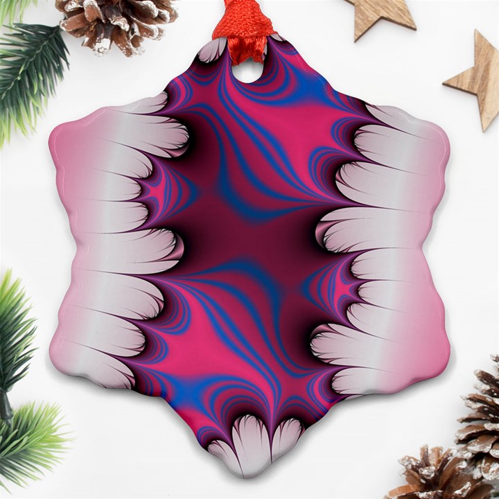 Liquid Roses Snowflake Ornament (2-Side)