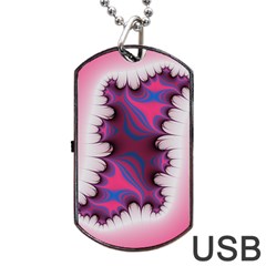 Liquid Roses Dog Tag Usb Flash (one Side)