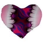 Liquid Roses Large 19  Premium Heart Shape Cushions Front