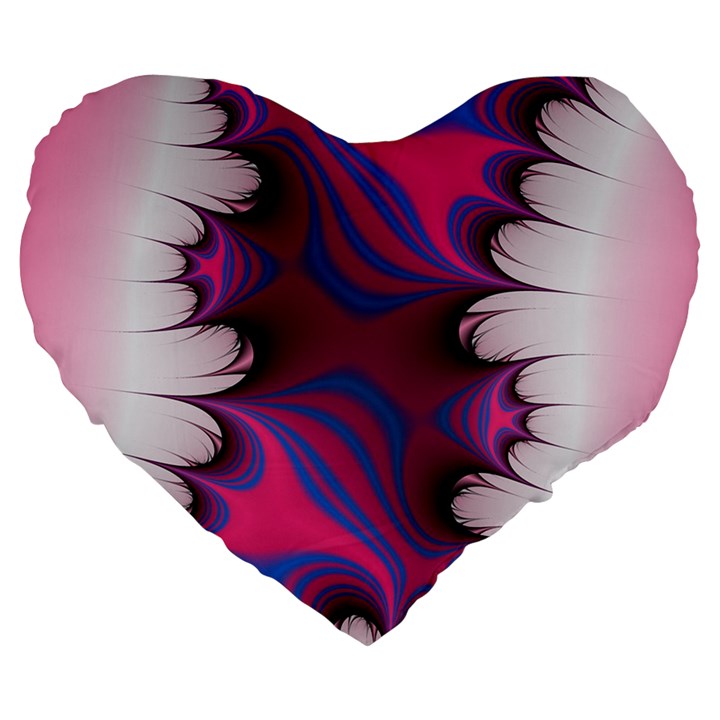 Liquid Roses Large 19  Premium Heart Shape Cushions