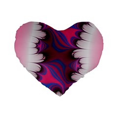 Liquid Roses Standard 16  Premium Flano Heart Shape Cushions by TRENDYcouture