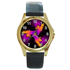 Beginning Round Gold Metal Watch