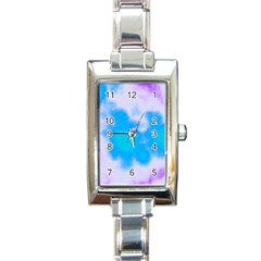 Blue And Purple Clouds Rectangle Italian Charm Watch