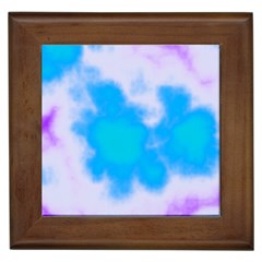 Blue And Purple Clouds Framed Tiles by TRENDYcouture