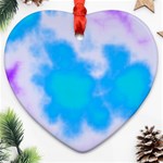 Blue And Purple Clouds Ornament (Heart)  Front