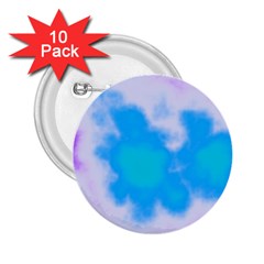 Blue And Purple Clouds 2 25  Buttons (10 Pack) 