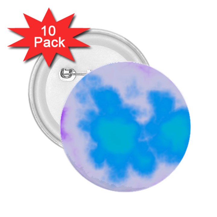 Blue And Purple Clouds 2.25  Buttons (10 pack) 