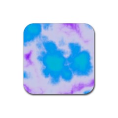 Blue And Purple Clouds Rubber Coaster (square) 