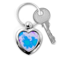 Blue And Purple Clouds Key Chains (heart) 