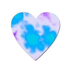 Blue And Purple Clouds Heart Magnet