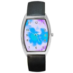 Blue And Purple Clouds Barrel Style Metal Watch by TRENDYcouture