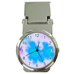 Blue And Purple Clouds Money Clip Watches Front