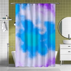 Blue And Purple Clouds Shower Curtain 48  X 72  (small) 