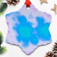 Blue And Purple Clouds Ornament (snowflake) 