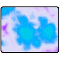 Blue And Purple Clouds Double Sided Fleece Blanket (medium) 