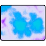 Blue And Purple Clouds Double Sided Fleece Blanket (Medium)  58.8 x47.4  Blanket Front