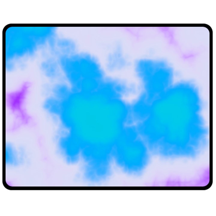 Blue And Purple Clouds Double Sided Fleece Blanket (Medium) 