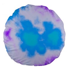 Blue And Purple Clouds Large 18  Premium Flano Round Cushions