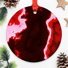 Crimson Sky Ornament (round)  by TRENDYcouture