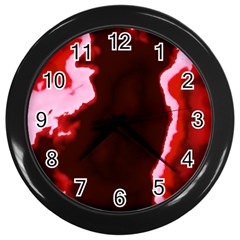 Crimson Sky Wall Clocks (black) by TRENDYcouture