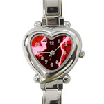 crimson sky Heart Italian Charm Watch Front