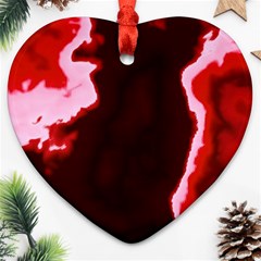 Crimson Sky Heart Ornament (2 Sides) by TRENDYcouture