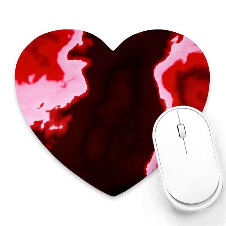 crimson sky Heart Mousepads