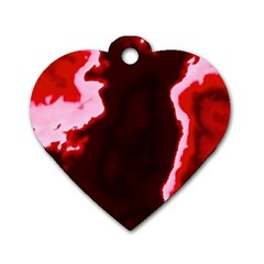 Crimson Sky Dog Tag Heart (two Sides) by TRENDYcouture