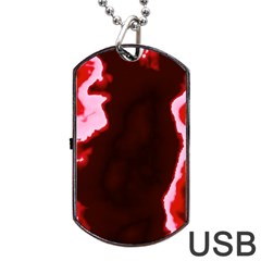 Crimson Sky Dog Tag Usb Flash (two Sides)  by TRENDYcouture