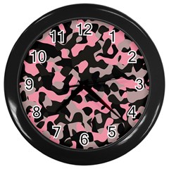 Kitty Camo Wall Clocks (black)