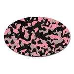 Kitty Camo Oval Magnet Front