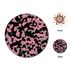 Kitty Camo Playing Cards (round) 