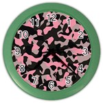 Kitty Camo Color Wall Clocks Front