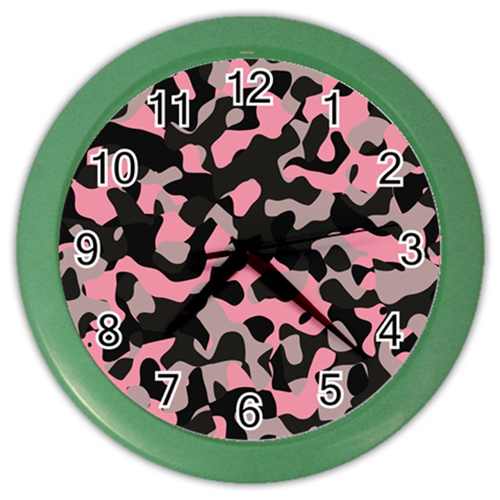 Kitty Camo Color Wall Clocks