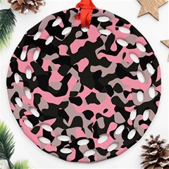 Kitty Camo Ornament (round Filigree) 