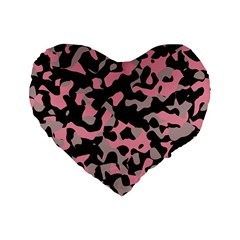 Kitty Camo Standard 16  Premium Heart Shape Cushions by TRENDYcouture