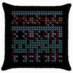 Triangles                                                                               			throw Pillow Case (black)