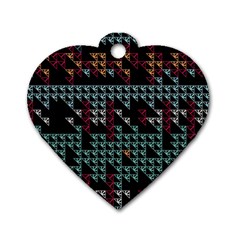 Triangles                                                                               			dog Tag Heart (one Side)