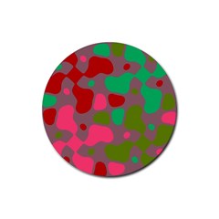 Spots                                                                                			rubber Round Coaster (4 Pack)