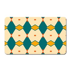 Blue Yellow Rhombus Pattern                                                                                 			magnet (rectangular)